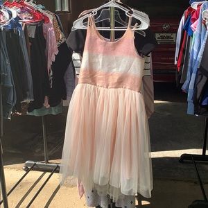 Girls pink tulle dress